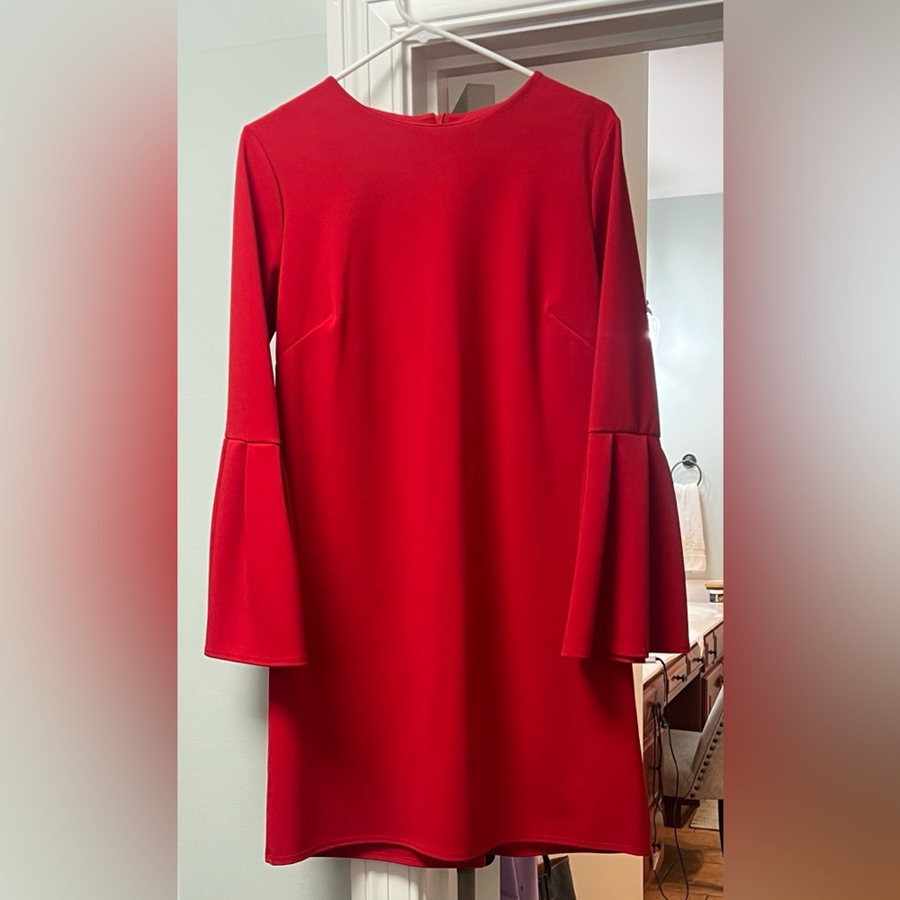 2 Hearts Chic Red Long Sleeve Dress
